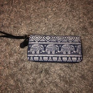 Blue & White Elephant Wallet